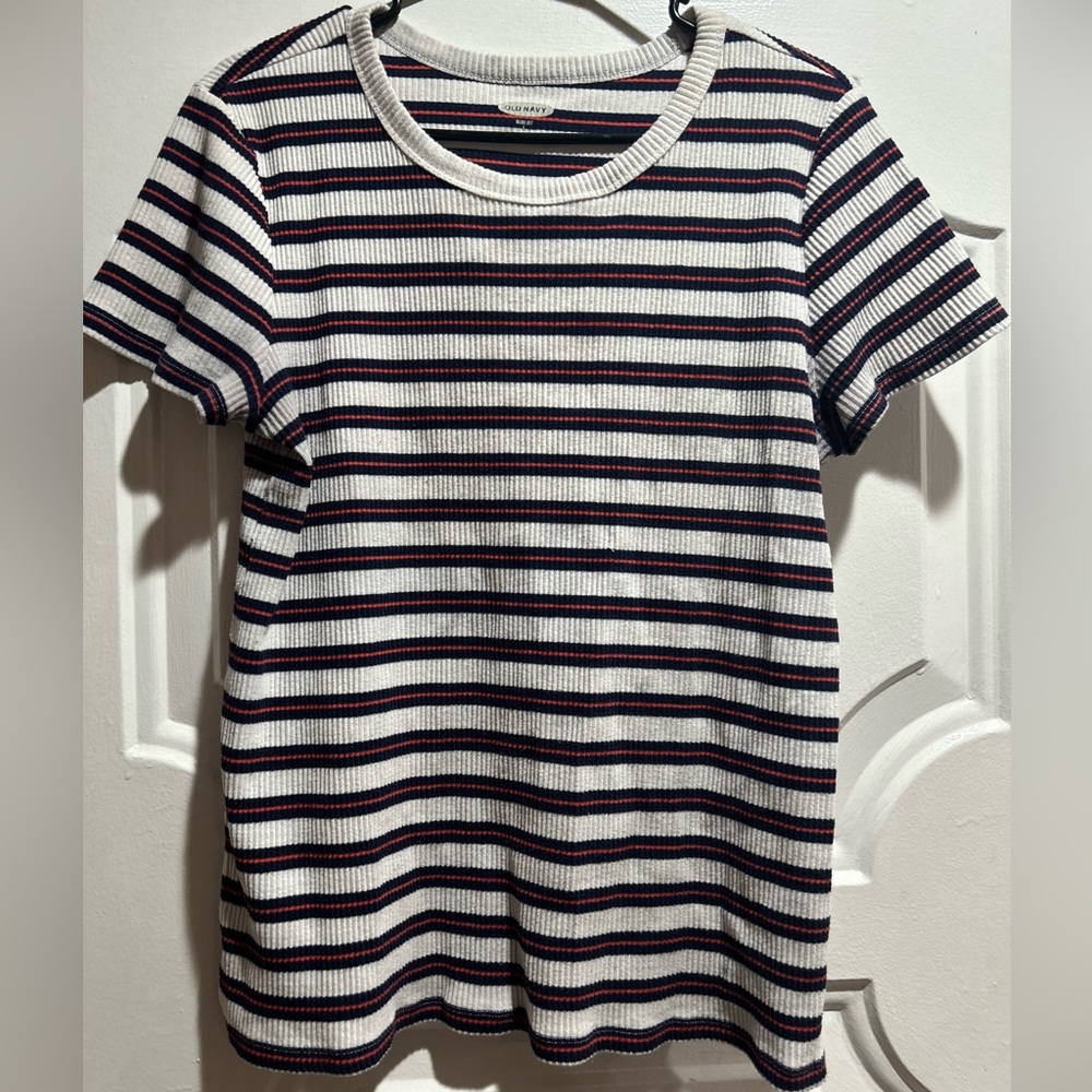 Old Navy Slim Fit Red White and Navy Too